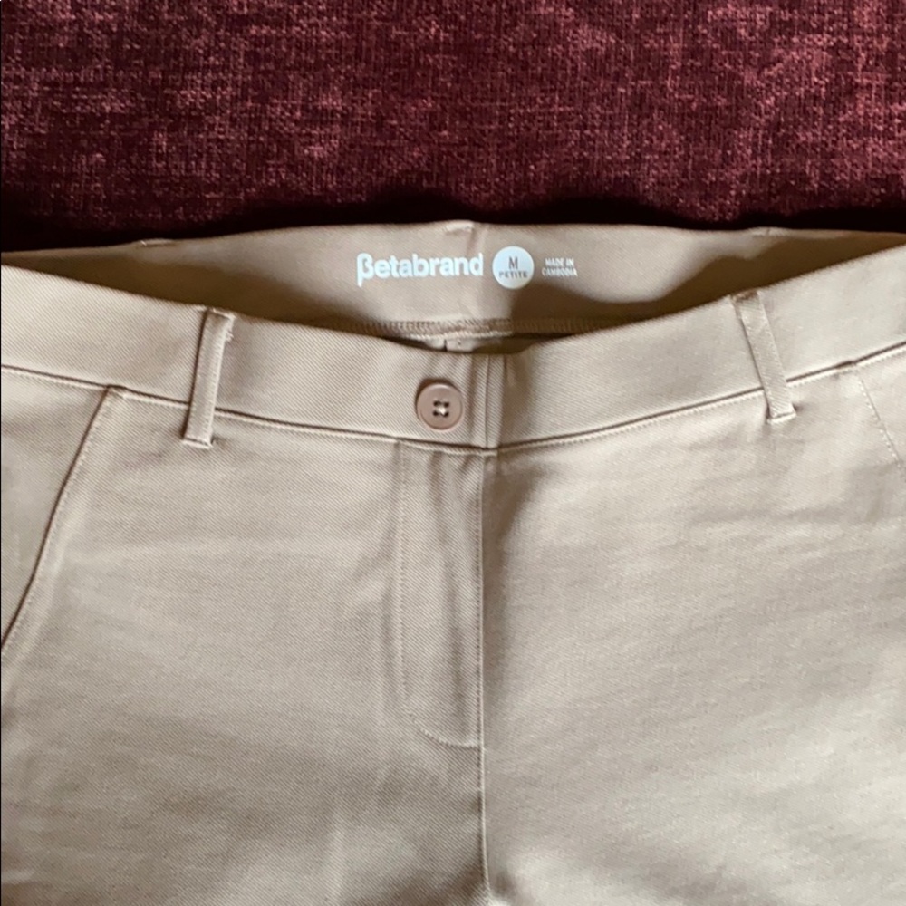 NWOT Betabrand Straight Leg Stretch Khakis